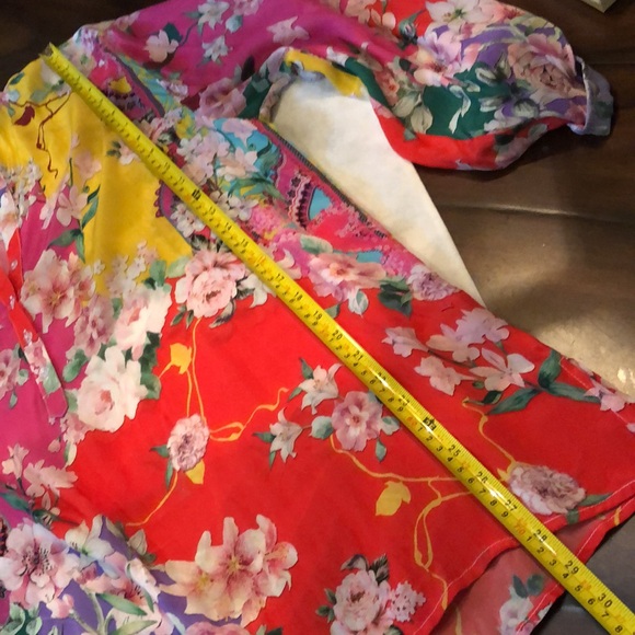 💗 Shana Bohemian partial button long sleeve / roll up lightweight happy top - Picture 12 of 12